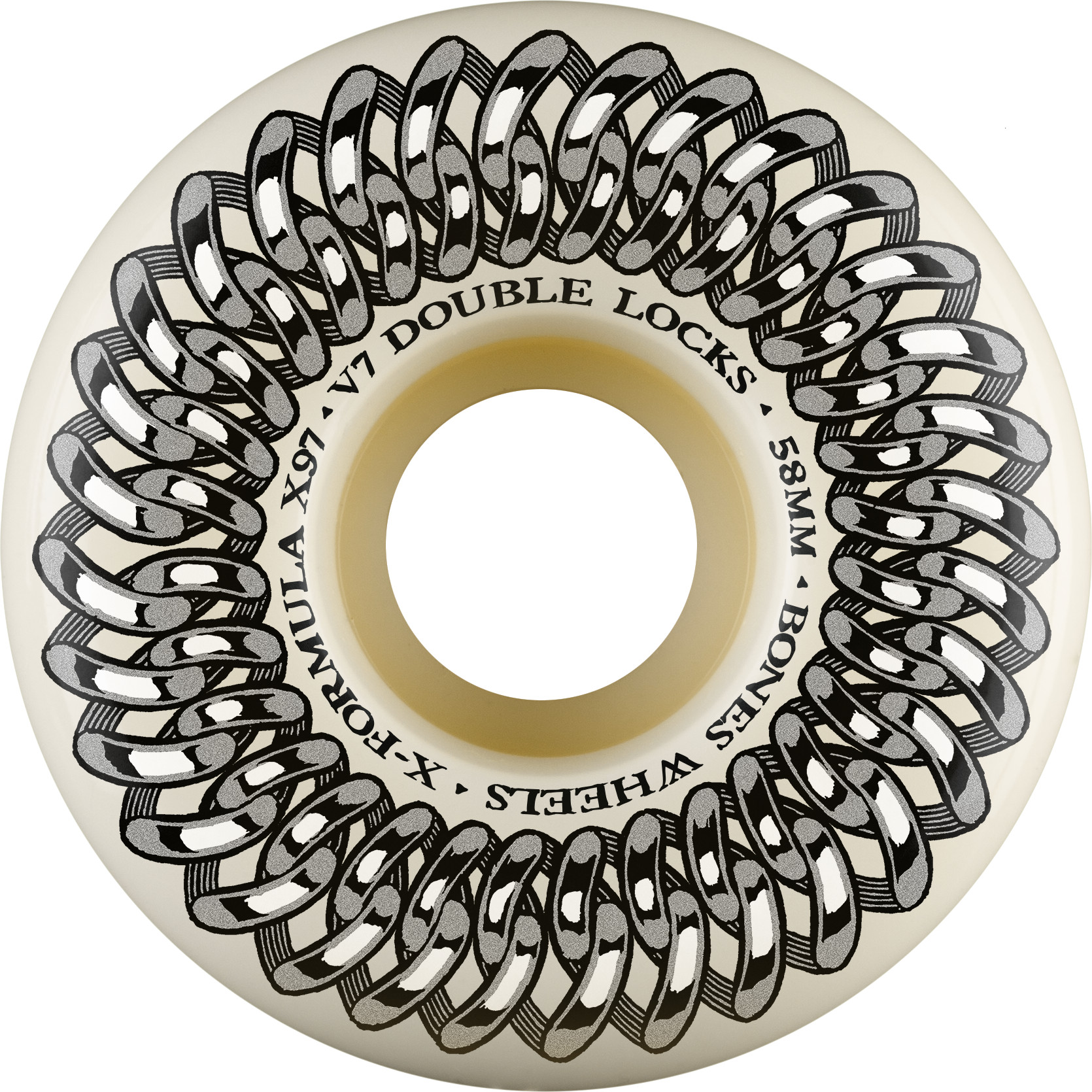 BONES WHEELS JEU DE 4 XF 58MM V7 97A DOUBLE LOCK