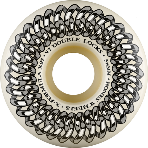 BONES WHEELS JEU DE 4 XF 58MM V7 97A DOUBLE LOCK