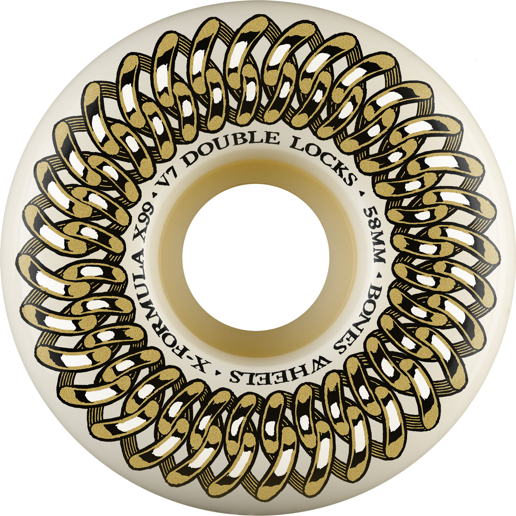 BONES WHEELS JEU DE 4 XF 58MM V7 99A DOUBLE LOCK