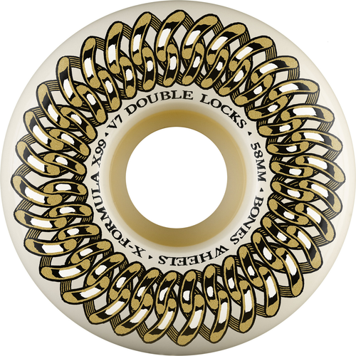 BONES WHEELS JEU DE 4 XF 58MM V7 99A DOUBLE LOCK