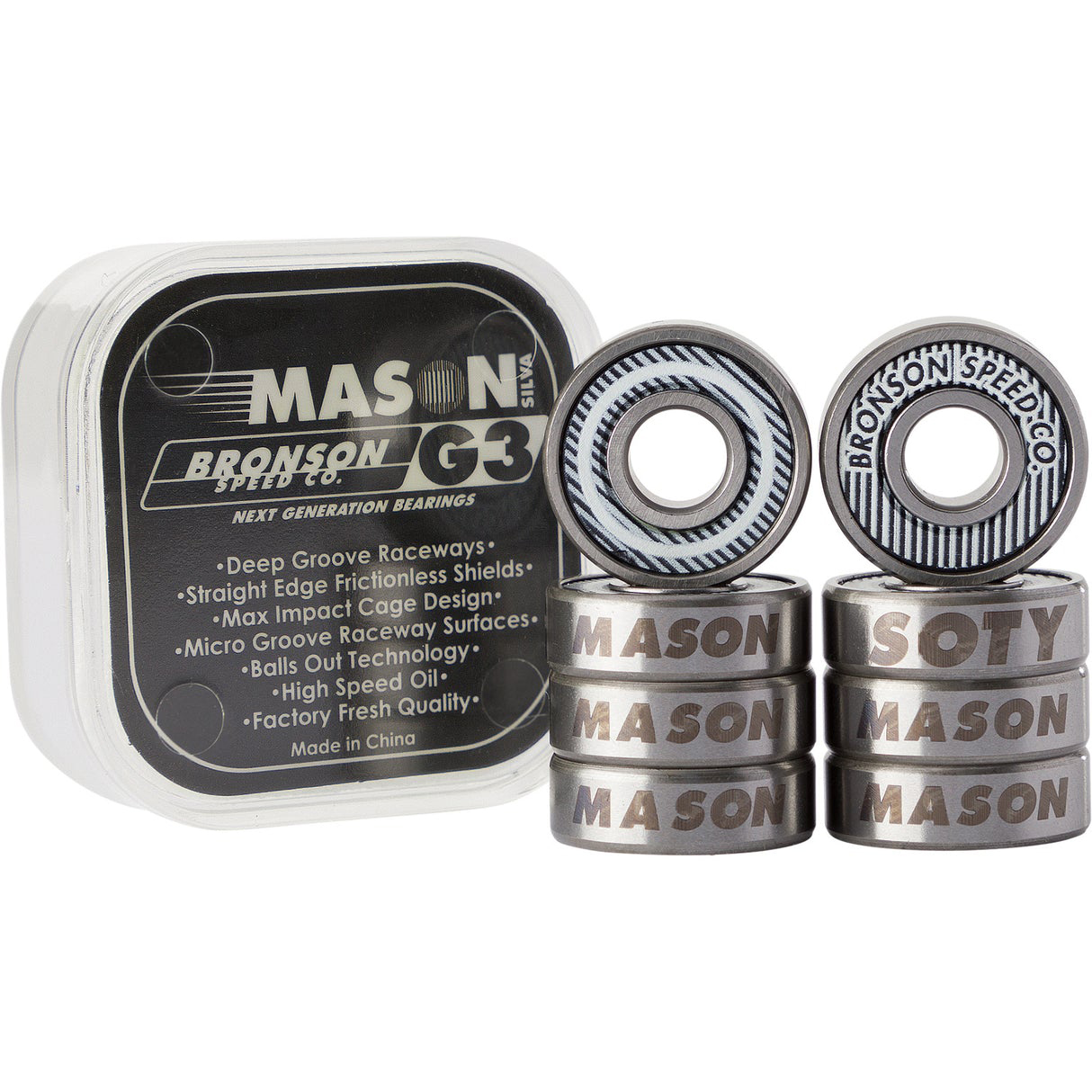 BRONSON SPEED CO ROULEMENTS JEU DE 8 PRO MASON SILVA G3