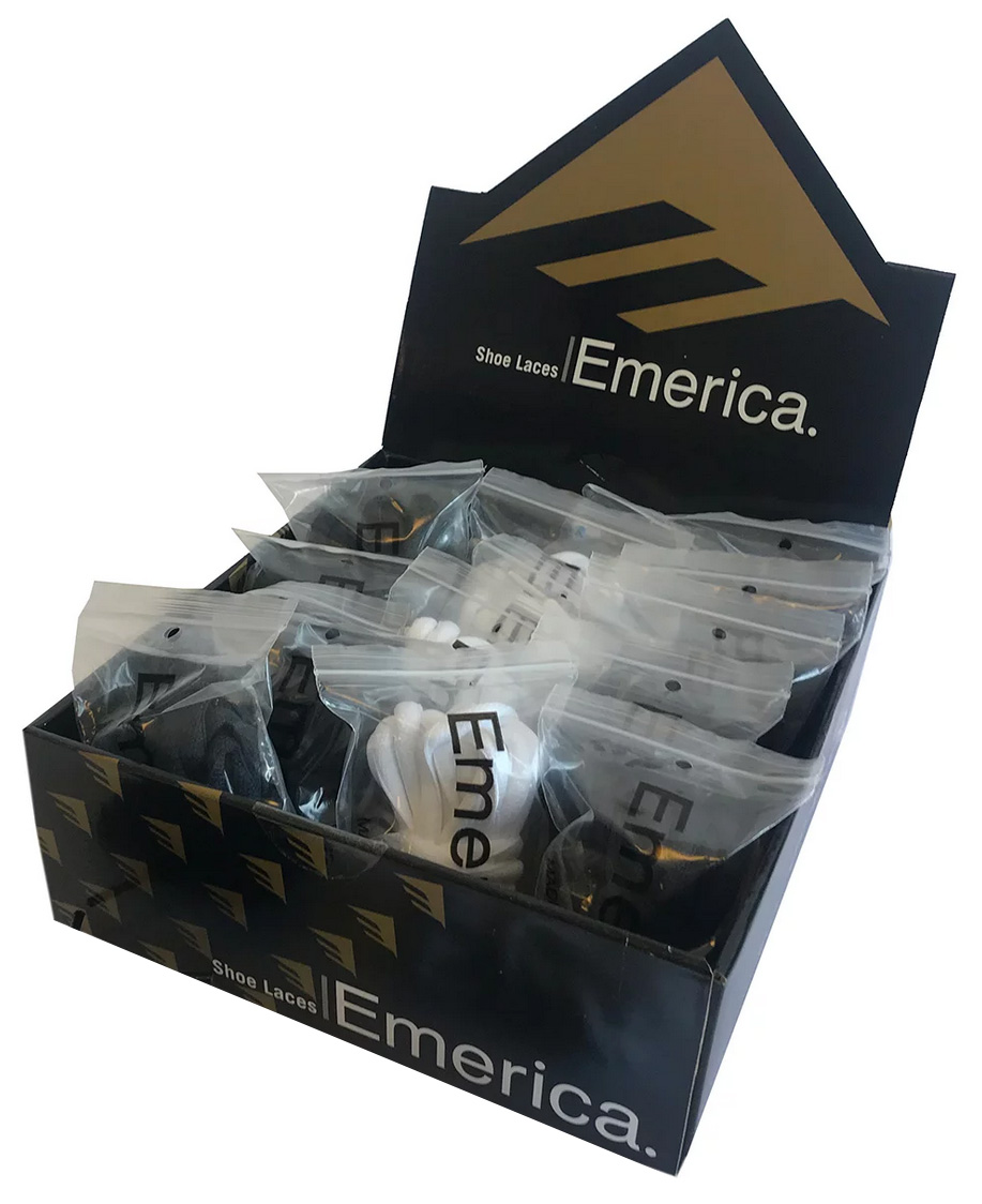 EMERICA LACES BLACK OR WHITE 1 PAIRE