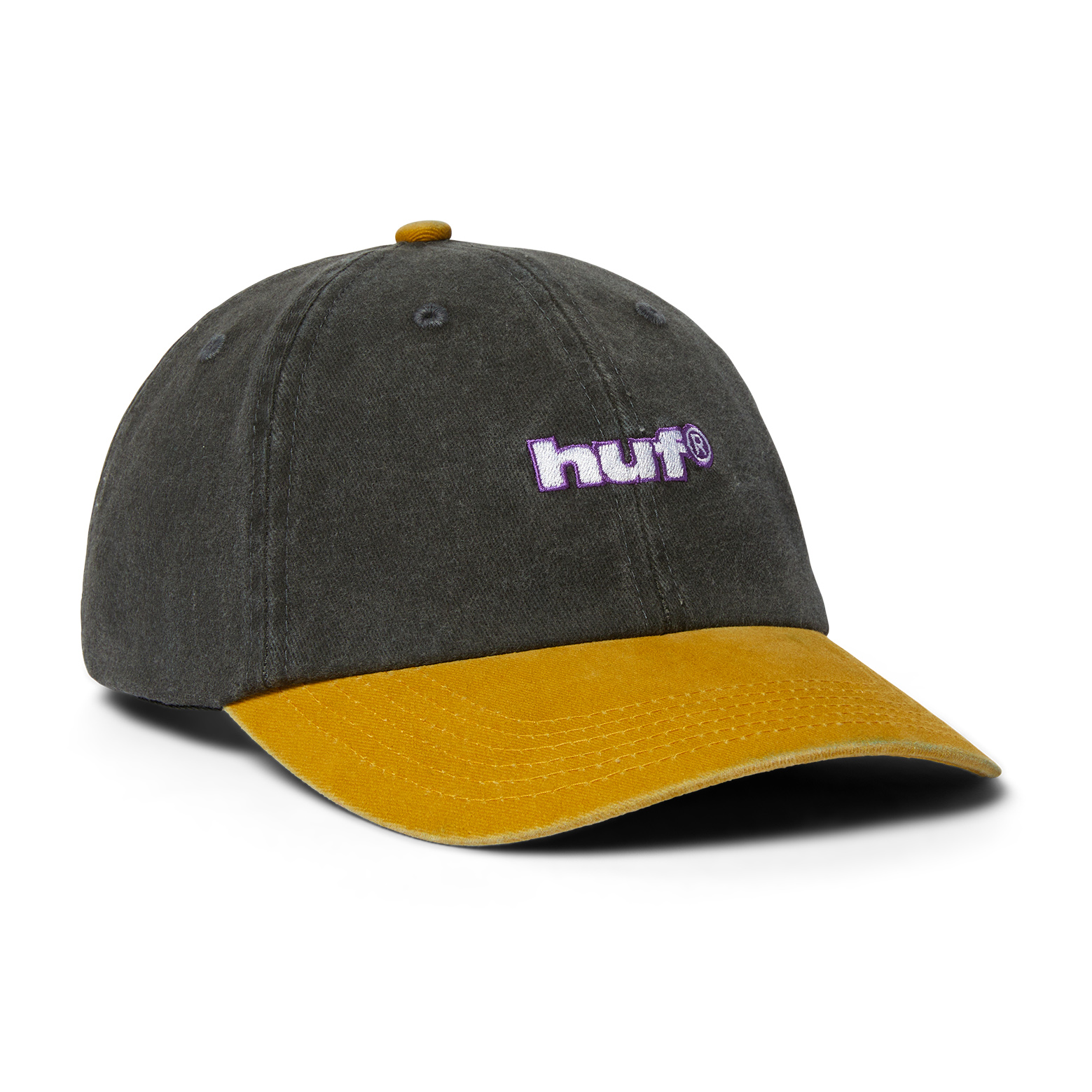 HUF CAP TWO TONE 89 WASHED 6 PANEL HAT BLACK
