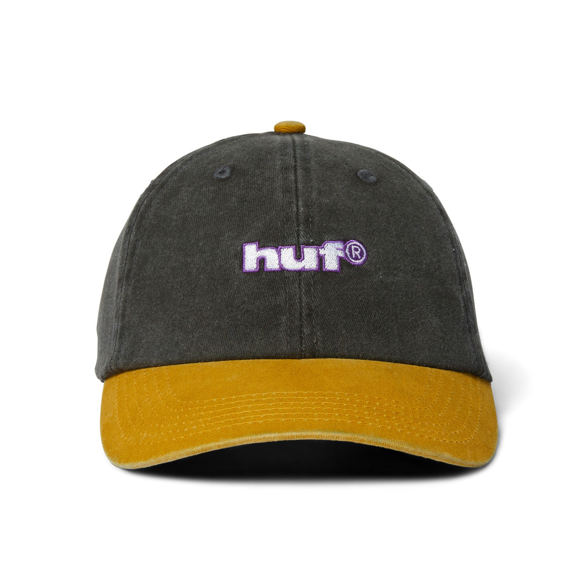 HUF CAP TWO TONE 89 WASHED 6 PANEL HAT BLACK