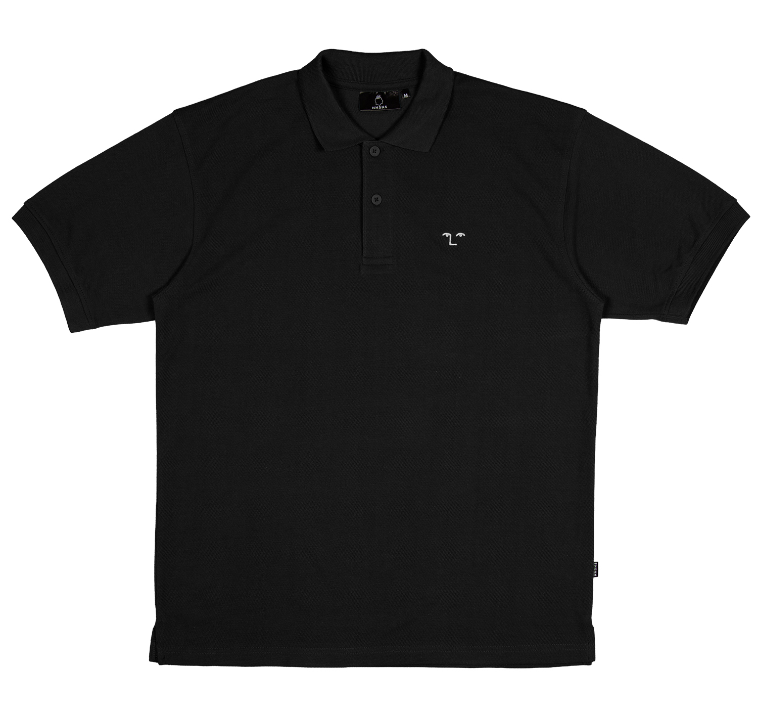 NONSENSE POLO FACE OFF EMBROIDERED BLACK