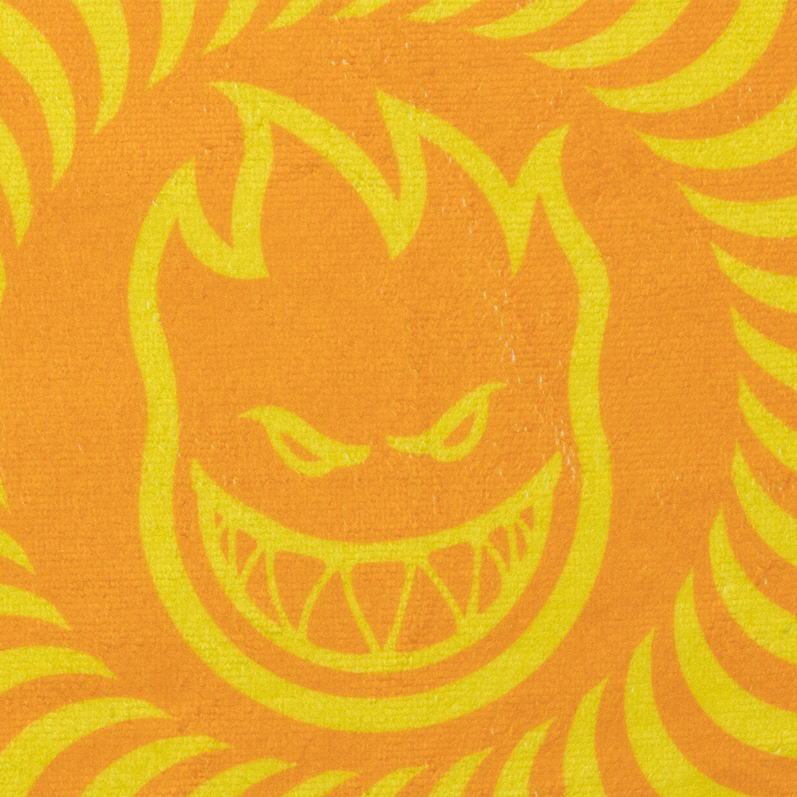 SPITFIRE TOWEL BIG HEAD SWIRL ORG YLW