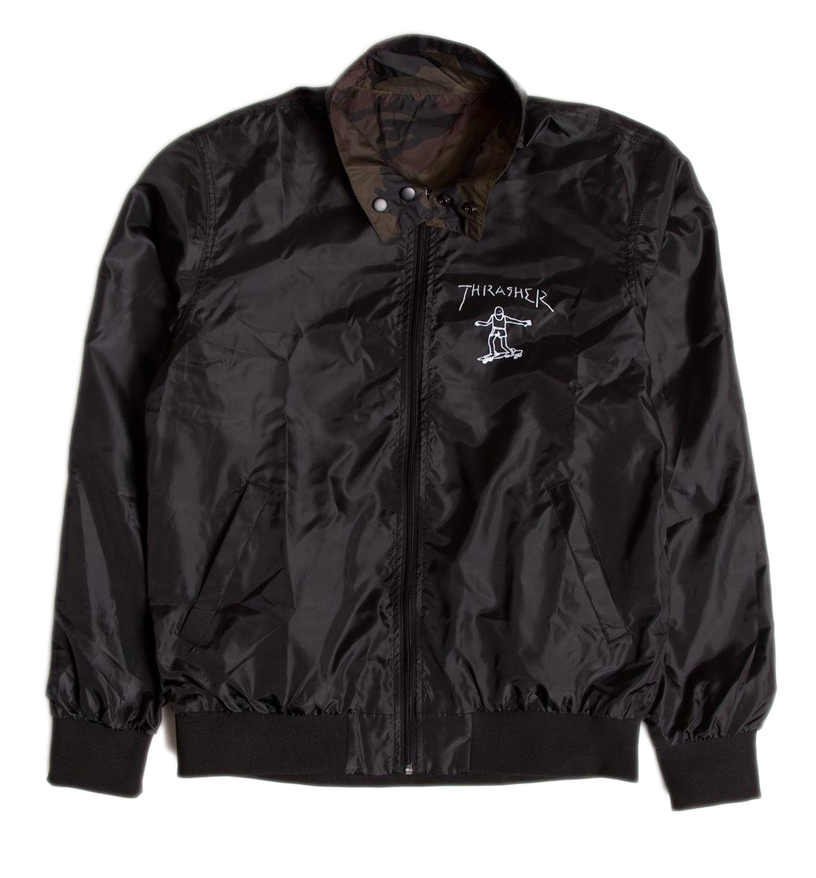 THRASHER JACKET GONZ REVERSIBLE COACH BLACK CAMO
