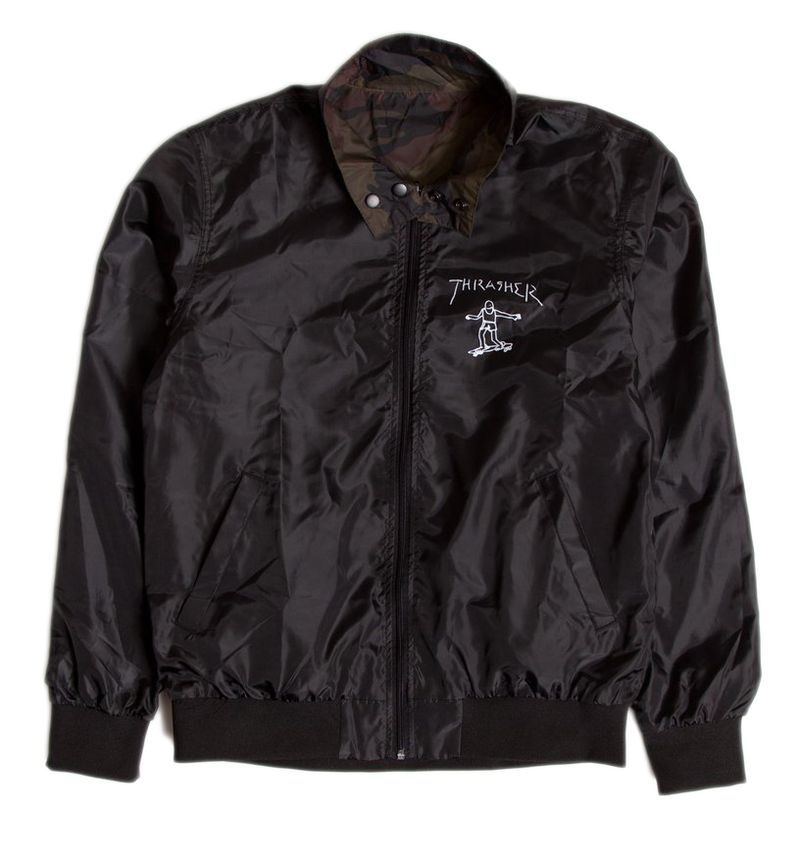 THRASHER JACKET GONZ REVERSIBLE COACH BLACK CAMO